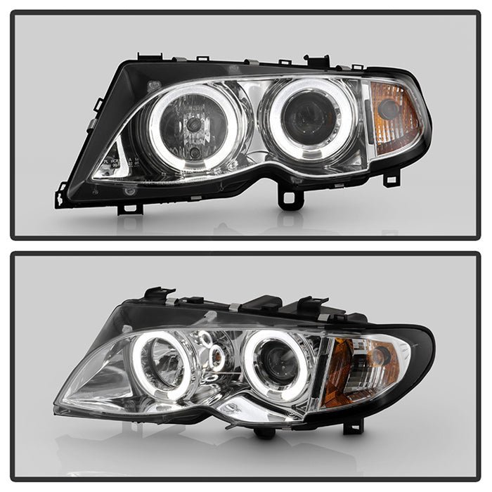 BMW E46 3-Series 02-05 4DR Projector Headlights 1PC - Chrome