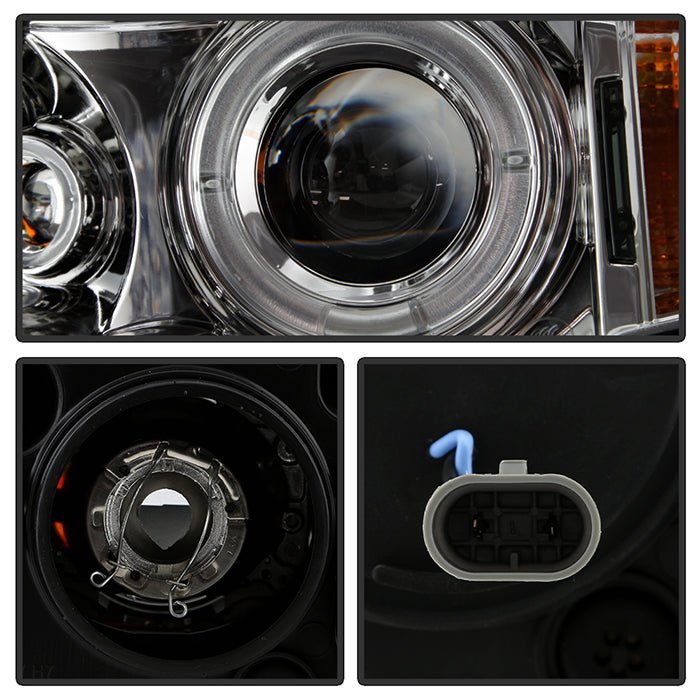BMW E46 3-Series 02-05 4DR Projector Headlights 1PC - Chrome