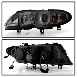 BMW E46 3-Series 02-05 4DR Projector Headlights 1PC - Smoke - Image 2