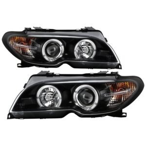 BMW E46 3-Series 04-06 2DR Projector Headlight - Black - Image 1