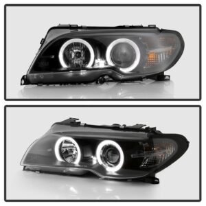 BMW E46 3-Series 04-06 2DR Projector Headlight - Black - Image 9