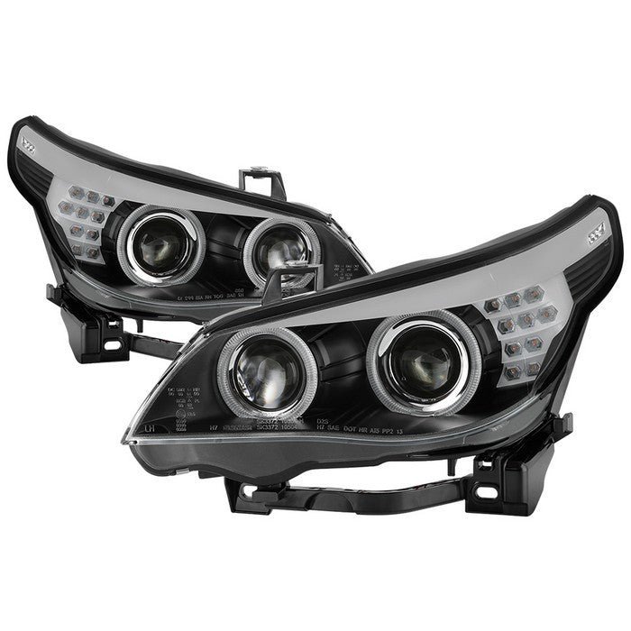 BMW E60 5 Series 08-10 Projector Headlights - Black