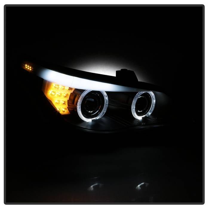 BMW E60 5 Series 08-10 Projector Headlights - Black