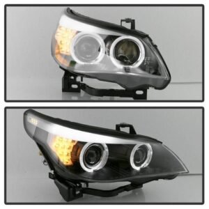 BMW E60 5 Series 08-10 Projector Headlights - Black - Image 8