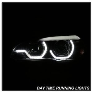 BMW X5 E70 2007-2010 Projector Headlights - Black - Image 9