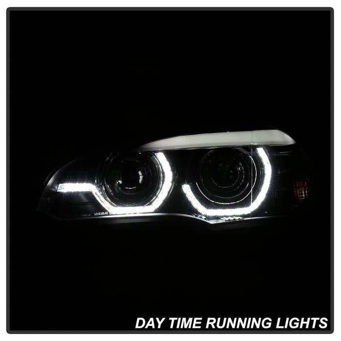 BMW X5 E70 2007-2010 Projector Headlights - Black