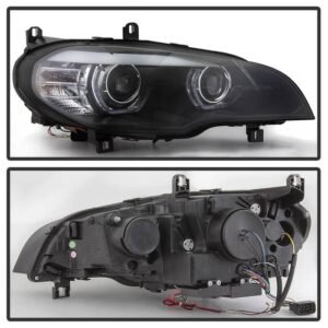 BMW X5 E70 2007-2010 Projector Headlights - Black - Image 2