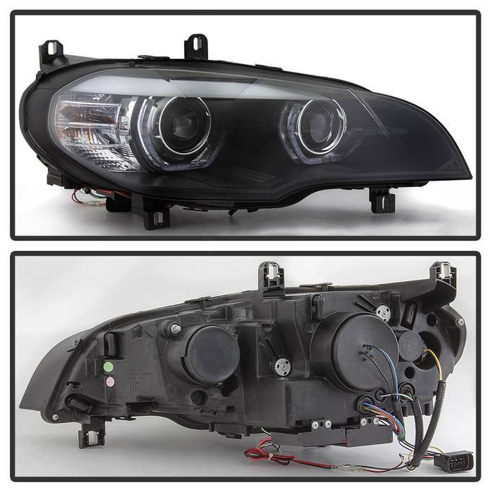 BMW X5 E70 2007-2010 Projector Headlights - Black