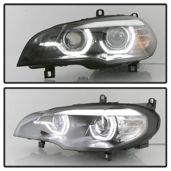 BMW X5 E70 2007-2010 Projector Headlights - Black