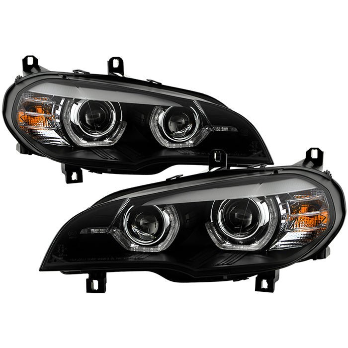 BMW X5 E70 2007-2010 Xenon/HID Model Headlights - Black