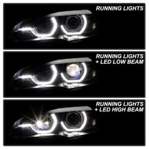 BMW X5 E70 2007-2010 Xenon/HID Model Headlights - Black - Image 11