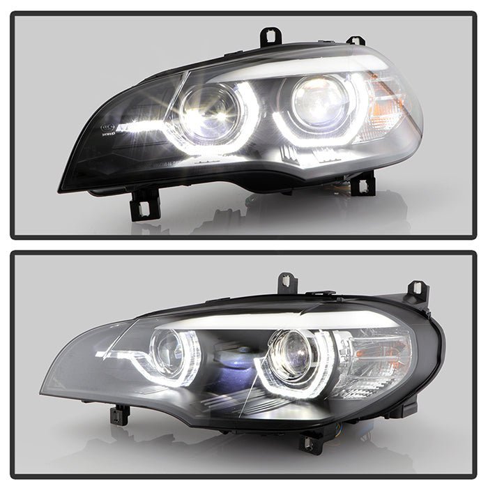 BMW X5 E70 2007-2010 Xenon/HID Model Headlights - Black