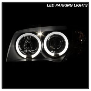 BMW E87 1-Series 08-11 Projector Headlights - LED Halo - Black - Image 11