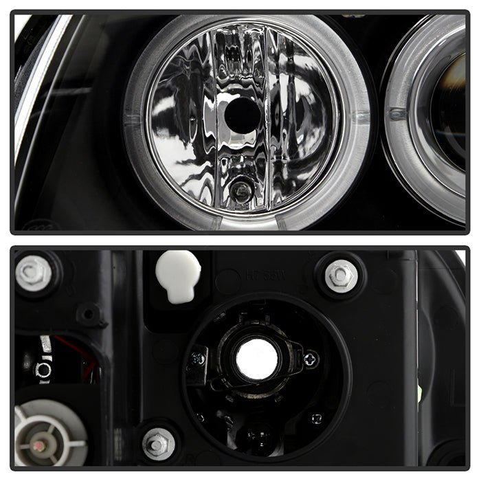BMW E87 1-Series 08-11 Projector Headlights - LED Halo - Black