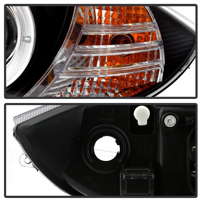 BMW E87 1-Series 08-11 Projector Headlights - LED Halo - Black