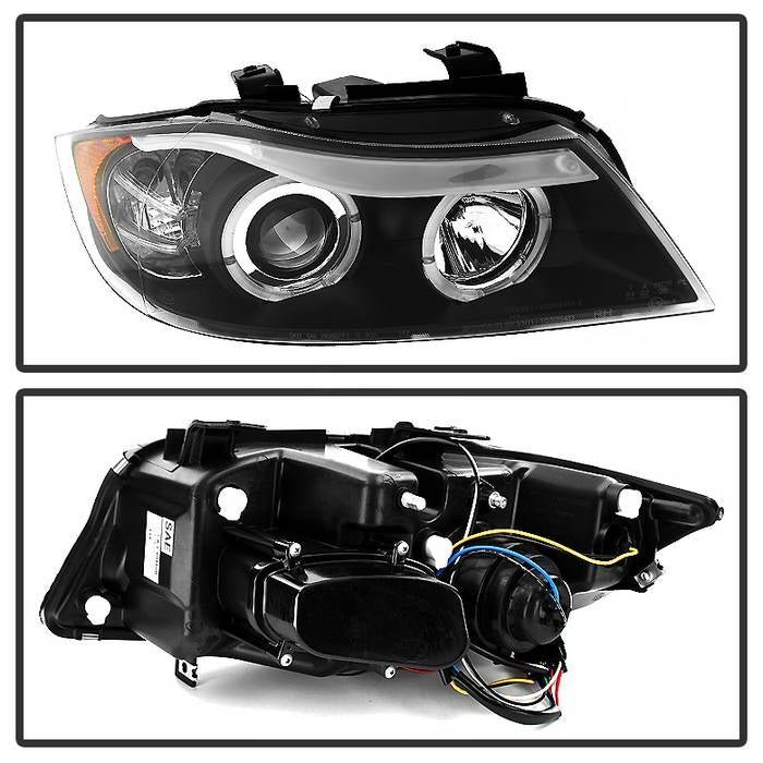 BMW E90 3-Series 06-08 4DR Projector Headlights - Black