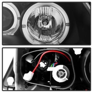 BMW E90 3-Series 06-08 4DR Projector Headlights - Black - Image 3