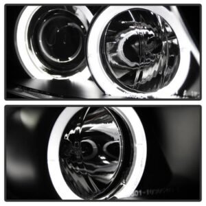 BMW E90 3-Series 06-08 4DR Projector Headlights - Black - Image 6