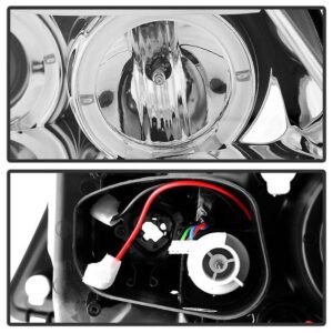 BMW E90 3-Series 06-08 4DR Projector Headlights - Chrome - Image 3