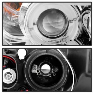 BMW E90 3-Series 06-08 4DR Projector Headlights - Chrome - Image 4