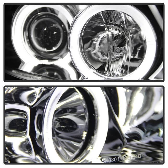 BMW E90 3-Series 06-08 4DR Projector Headlights - Chrome