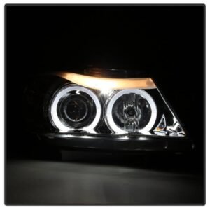 BMW E90 3-Series 06-08 4DR Projector Headlights - Chrome - Image 7