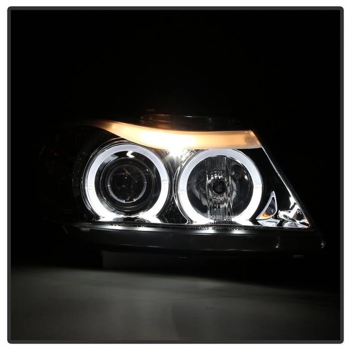 BMW E90 3-Series 06-08 4DR Projector Headlights - Chrome