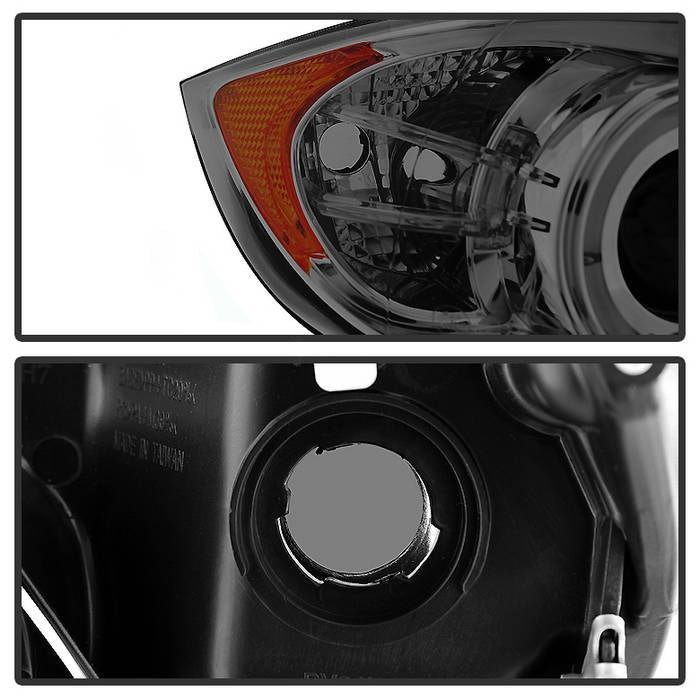 BMW E90 3-Series 06-08 4DR Projector Headlights - Smoke