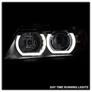 BMW E90 3-Series 06-08 4DR Version 2 Projector Headlights - Black - Image 10