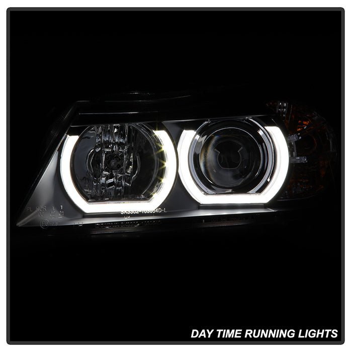 BMW E90 3-Series 06-08 4DR Version 2 Projector Headlights - Black