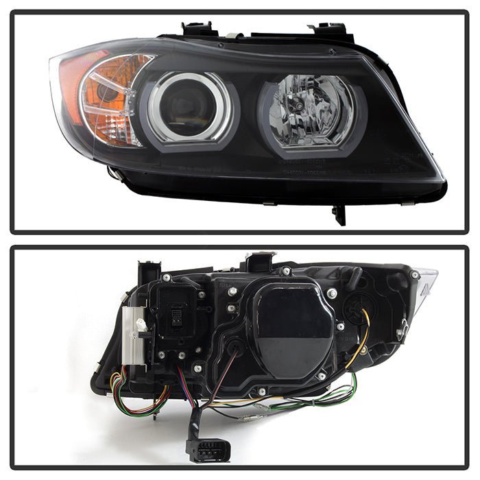 BMW E90 3-Series 06-08 4DR Version 2 Projector Headlights - Black