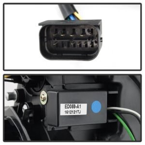 BMW E90 3-Series 06-08 4DR Version 2 Projector Headlights - Black - Image 5
