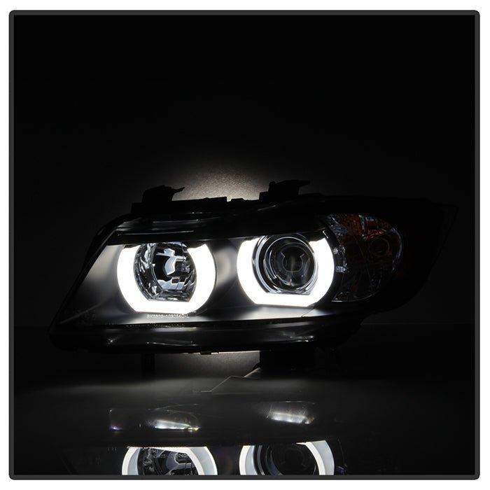 BMW E90 3-Series 06-08 4DR Version 2 Projector Headlights - Black