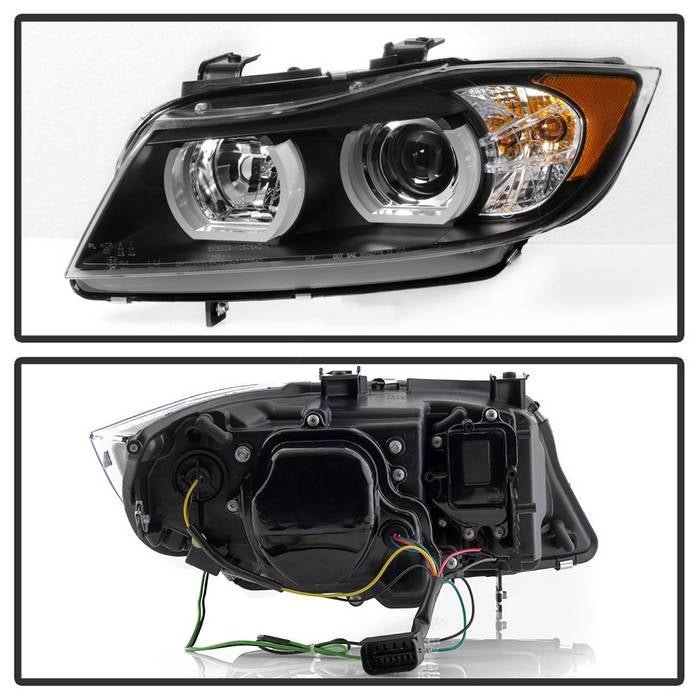 BMW E90 3-Series 06-08 4DR Projector Headlights - Black