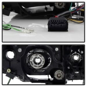 BMW E90 3-Series 06-08 4DR Projector Headlights - Black - Image 3