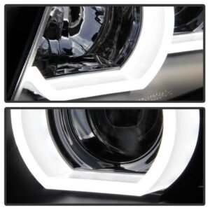 BMW E90 3-Series 06-08 4DR Projector Headlights - Black - Image 7