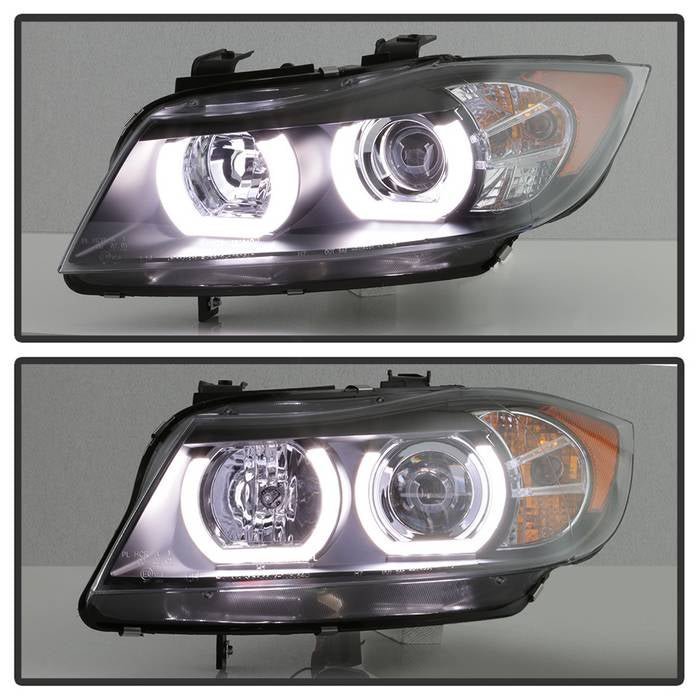 BMW E90 3-Series 06-08 4DR Projector Headlights - Black
