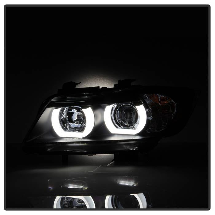 BMW E90 3-Series 06-08 4DR Version 2 Projector Headlights - Black