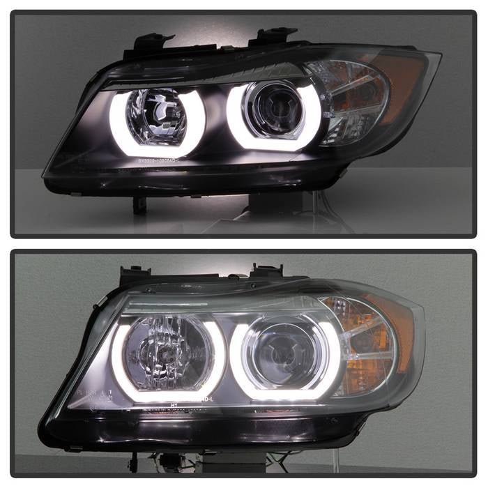 BMW E90 3-Series 06-08 4DR Version 2 Projector Headlights - Black