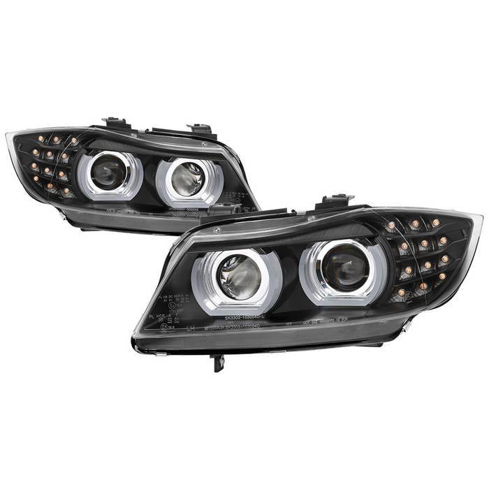BMW E90 3-Series 09-12 4DR Projector Headlights - Black