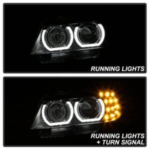 BMW E90 3-Series 09-12 4DR Projector Headlights - Black - Image 9