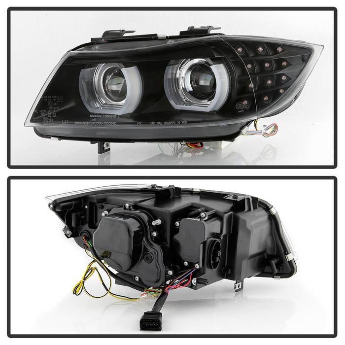 BMW E90 3-Series 09-12 4DR Projector Headlights - Black