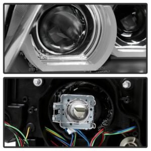 BMW E90 3-Series 09-12 4DR Projector Headlights - Black - Image 3