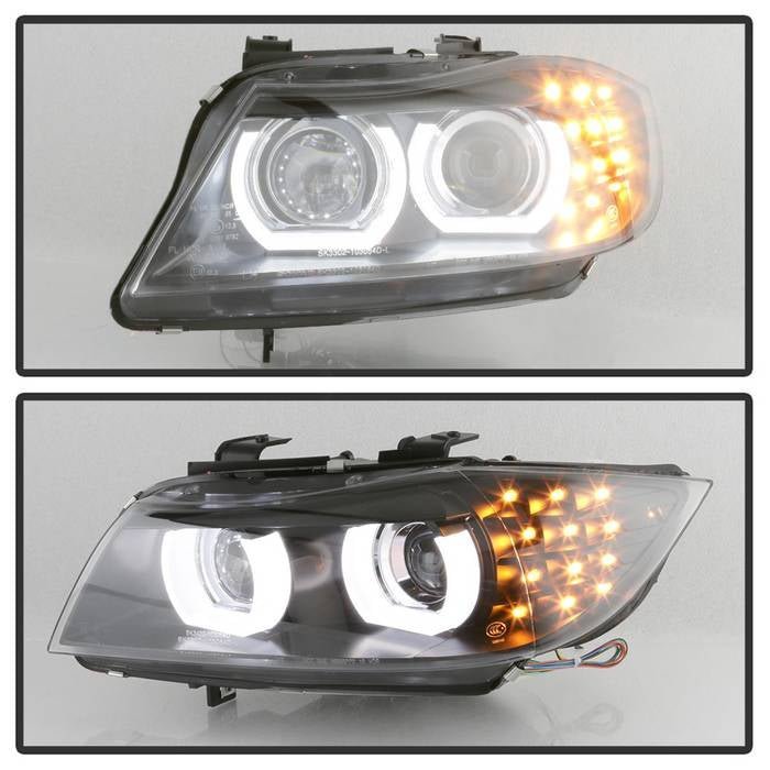 BMW E90 3-Series 09-12 4DR Projector Headlights - Black