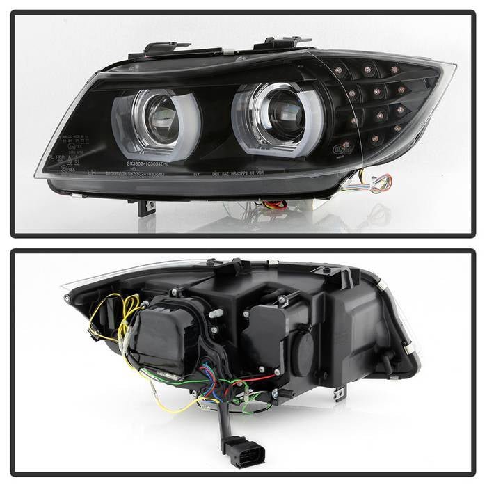 BMW E90 3-Series 09-12 4DR Projector Headlights- Black