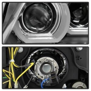 BMW E90 3-Series 09-12 4DR Projector Headlights- Black - Image 3