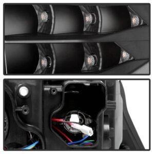 BMW E90 3-Series 09-12 4DR Projector Headlights- Black - Image 4