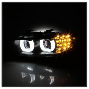 BMW E90 3-Series 09-12 4DR Projector Headlights- Black - Image 6