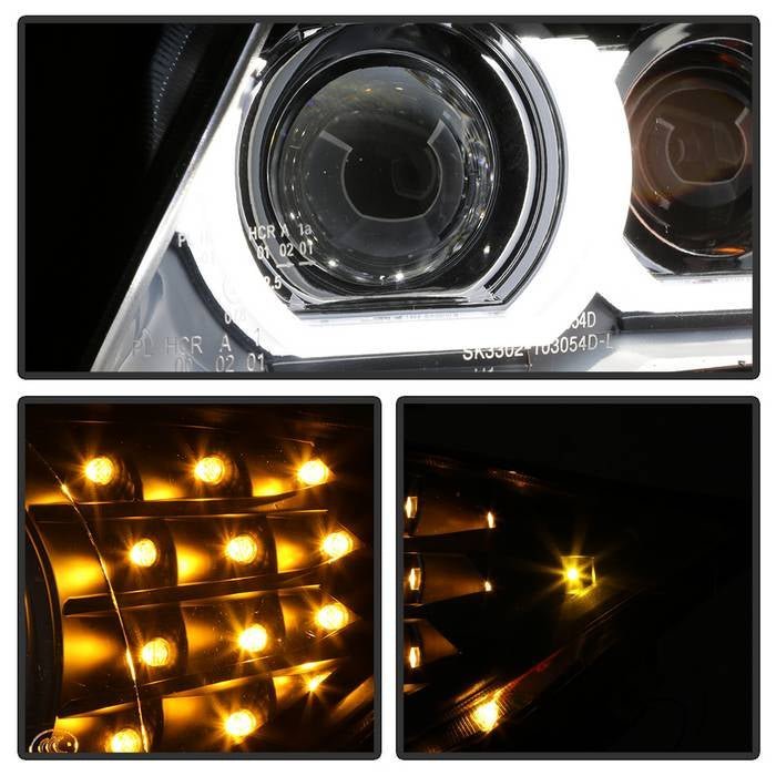 BMW E90 3-Series 09-12 4DR Projector Headlights- Black