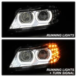 BMW E90 3-Series 09-12 4DR Projector Headlights - Chrome - Image 9